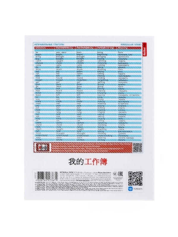 Тетрадь 48 листов в клетку &laquo;Искусство Азии&raquo; АНГЛИЙСКИЙ ЯЗЫК, пластиковая обложка с печатью, тиснение фольгой, с интерактивным справочником, б...