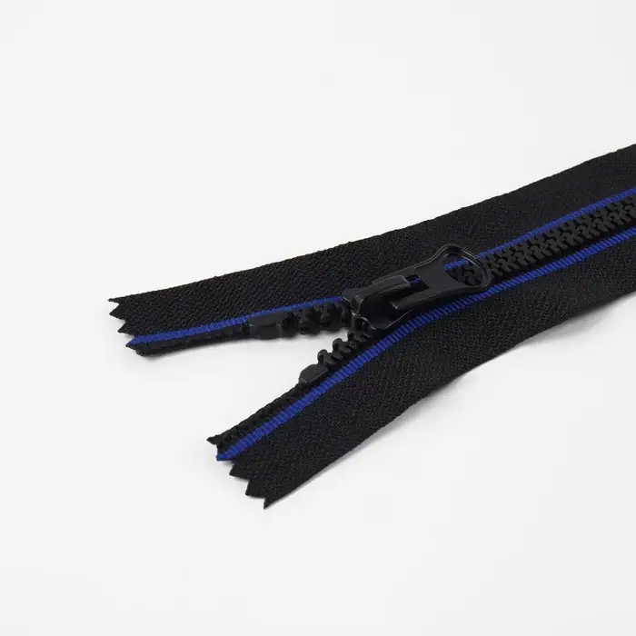 Молния &laquo;Трактор&raquo;, №8, неразъёмная, замок автомат, 18 см, чёрная, синяя