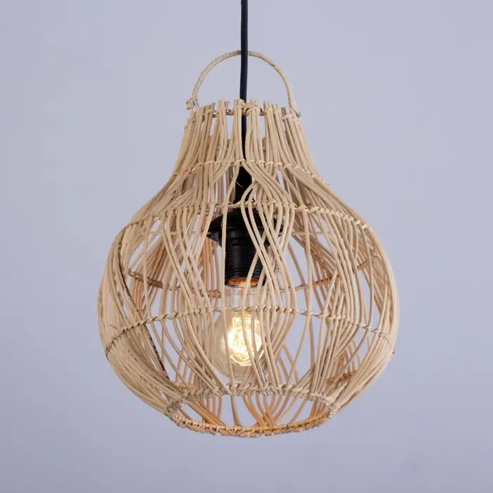 Светильник потолочный из ротанга &laquo;Диас&raquo;, 1&times;120 Вт, Е27, 25&times;25&times;25 см