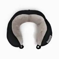 Подушка для путешествий бархатная формовая "Недоступен", черная