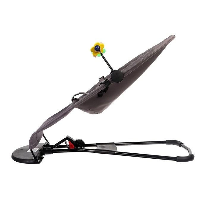 Шезлонг детский, кресло - качалка с игрушками для новорождённых &laquo;Крошка Я&raquo;, цвет серый