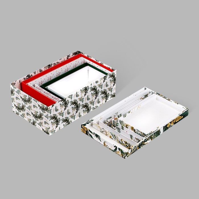 Набор подарочных коробок 6 в 1 &laquo;Новогодние шары&raquo;, 20 х 12.5 х 7.5 &ndash; 32.5 х 20 х 12.5 см, Новый год