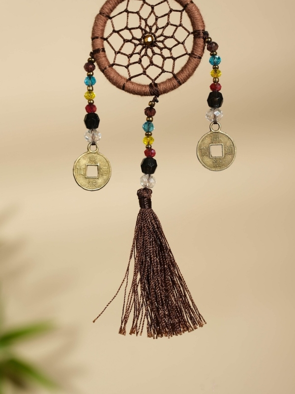 Брелок "Ловец снов" 4х15 см. коричневый