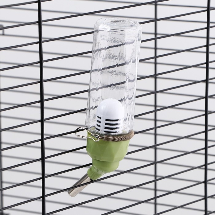 Поилка для грызунов, 80 мл, крепление-пружинка, зелёная