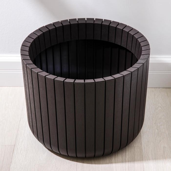 Кашпо &laquo;Шато&raquo;, 29 л, цвет коричневый ротанг