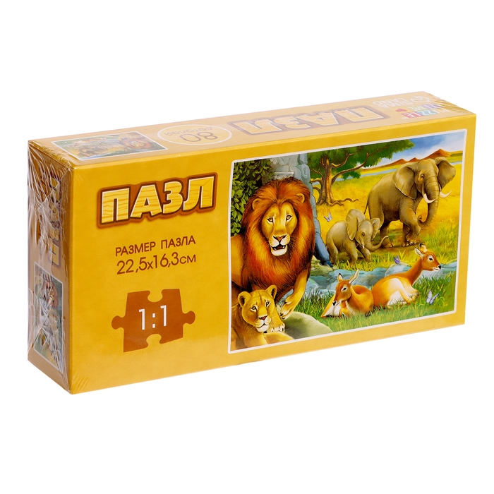 Пазл &laquo;Обитатели саванны&raquo;, 80 деталей