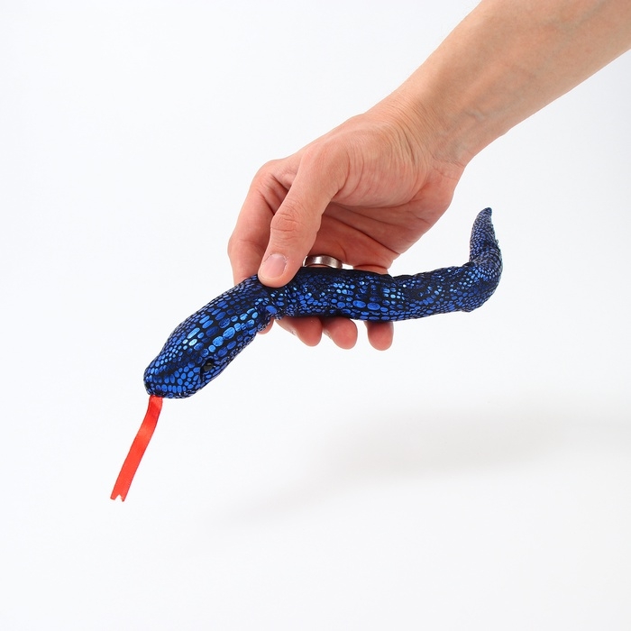 Мягкая игрушка "Змея" блестящая, 32 см, цвет МИКС