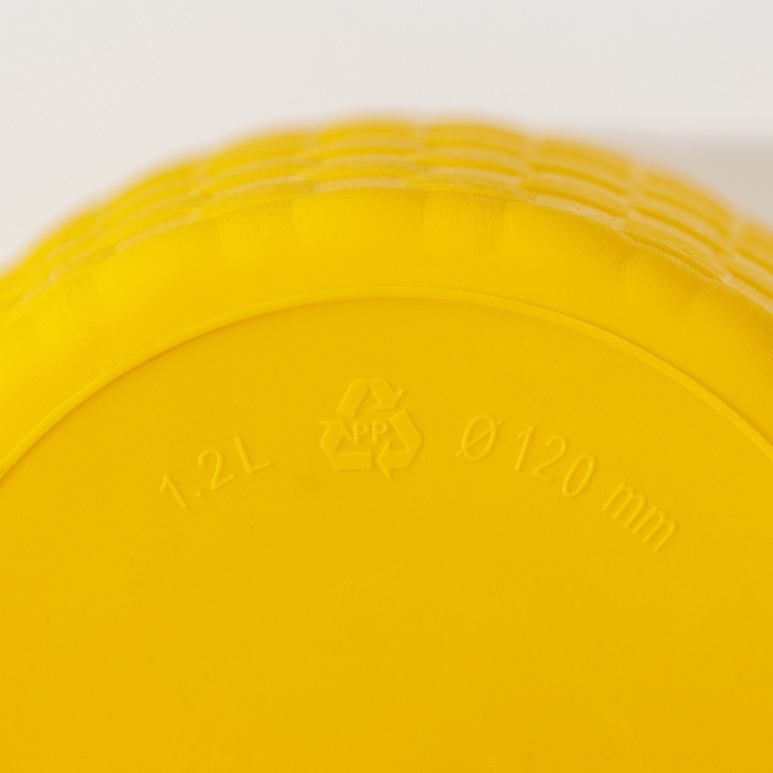 Горшок для цветов с поддоном &laquo;Ротанг&raquo;, 1,2 л, цвет жёлтый