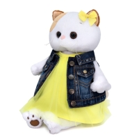 Мягкая игрушка &laquo;Ли-Ли в джинсовом жилете и желтом платье&raquo;, 27 см