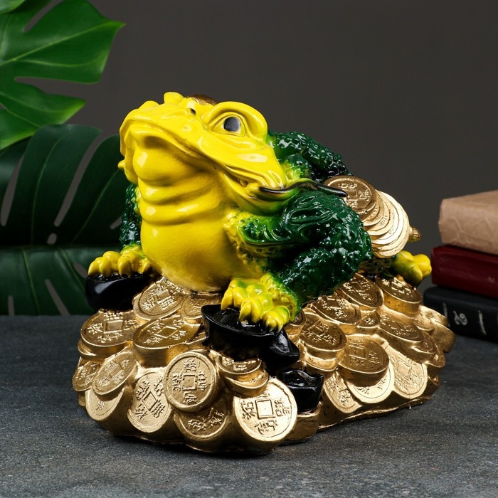 Копилка для денег &laquo;Жаба большая на деньгах&raquo;, гипс, 26&times;32&times;22 см