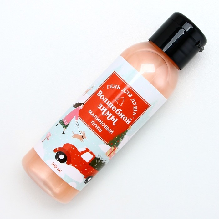 Гель для душа &laquo;Волшебной зимы&raquo;, 100 мл, аромат малиновый пунш, Новый Год