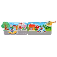 Магнитные макси-пазлы &laquo;В городе&raquo;, в металлической коробке