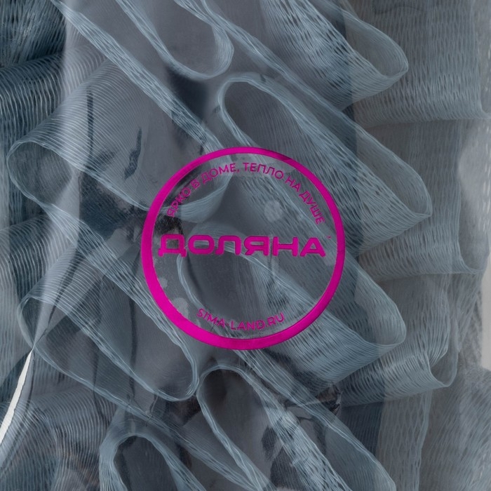 Мочалка для тела массажная Доляна &laquo;Афродита&raquo;, 69&times;8 см, цвет серый