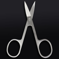 Ножницы маникюрные &laquo;Premium&raquo;, загнутые, широкие, 9 см, на блистере, цвет серебристый