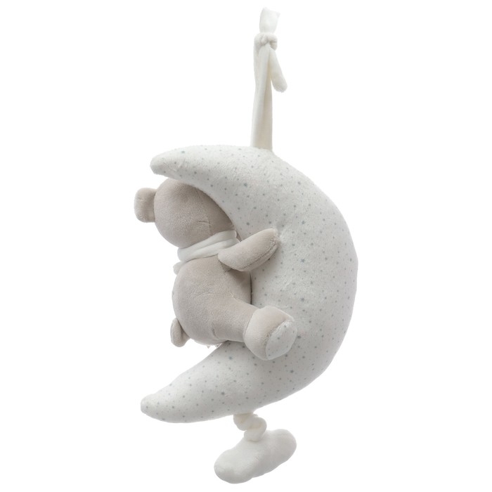 Подвеска музыкальная &laquo;Серый мишка&raquo;, заводная, с погремушкой, на кроватку, коляску, Крошка Я