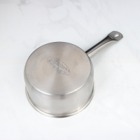 Ковш без крышки &laquo;Общепит&raquo;, 2,1 л, d=18 см, h=9 см, металлическая ручка, с теплораспределительным слоем, индукция