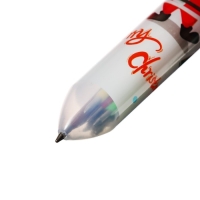 Новый год. Ручка шариковая автоматическая Calligrata, 10 цветов, МИКС