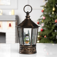 Светодиодная фигура &laquo;Снеговик&raquo; 14 &times; 22 &times; 14 см, пластик, батарейки ААх3 (не в комплекте), свечение тёплое белое