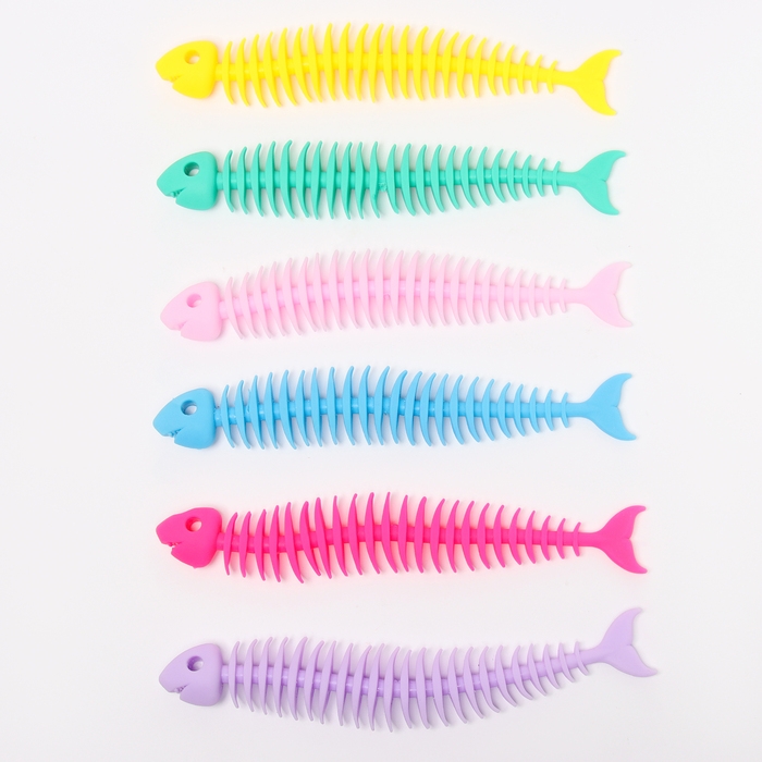 Антистресс сквиш мялка &laquo;Скелет рыбы&raquo; , в пакете