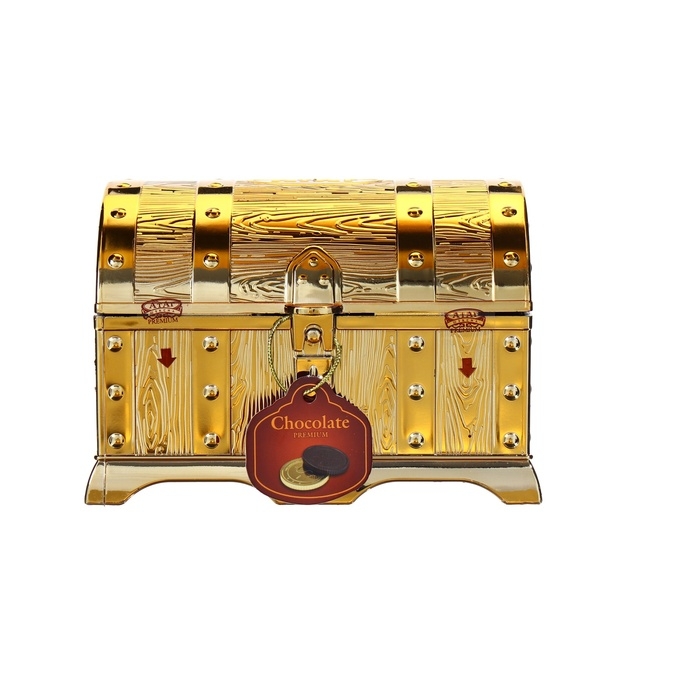 Конфеты шоколадные "Стать богатым", в сундуке, 140 г, Новый год
