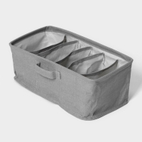 Органайзер для хранения белья LaDо́m, 6 ячеек, 32&times;17&times;12 см, цвет серый