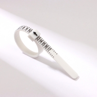 Прибор для измерения размера кольца &laquo;Кольцемер-лента&raquo;, 11,5&times;0,8&times;0,8 см, цвет белый