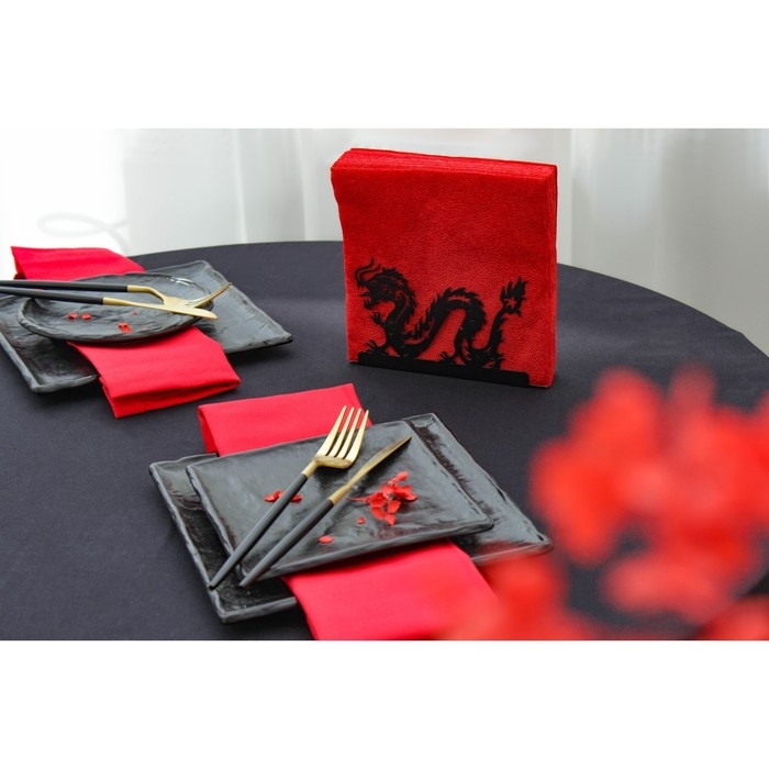 Салфетница Magistro &laquo;Дракон&raquo;, 14&times;4&times;9 см, цвет чёрный