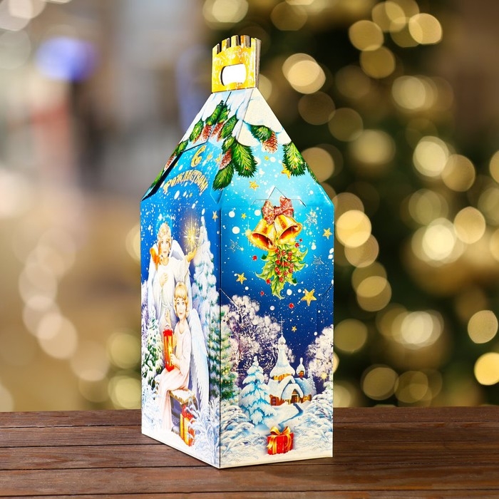 Новый год. Подарочная коробка "Рождественский", 19 х 12 х 35,5 см.