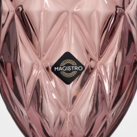 Бокал для вина стеклянный Magistro &laquo;Круиз&raquo;, 250 мл, 8&times;15,3 см, цвет розовый
