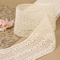 Кружево вязаное, 115 мм &times; 10 &plusmn; 1 м, цвет бежевый