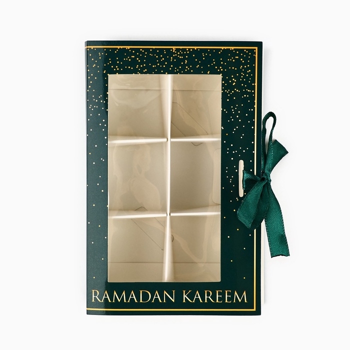 Коробка под 6 конфет с ячейками  &laquo;Счастливого праздника!&raquo; 14,8 х 9,5 х 3,5 см