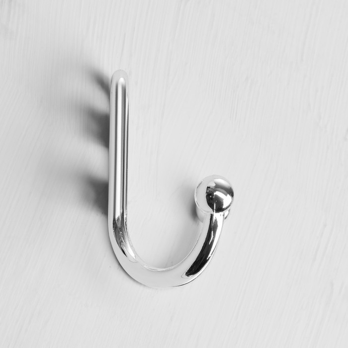 Крючок-вешалка №13, хром глянец, 100 шт.