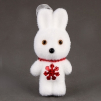 Игрушка из пенопласта &laquo;Зайки&raquo; со снежинками, 13 см