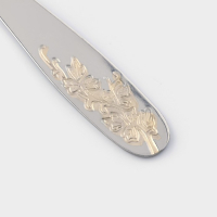 Ложки столовые из нержавеющей стали Доляна &laquo;Букет&raquo;, длина 20,5 см, 6 шт, цвет серебряный