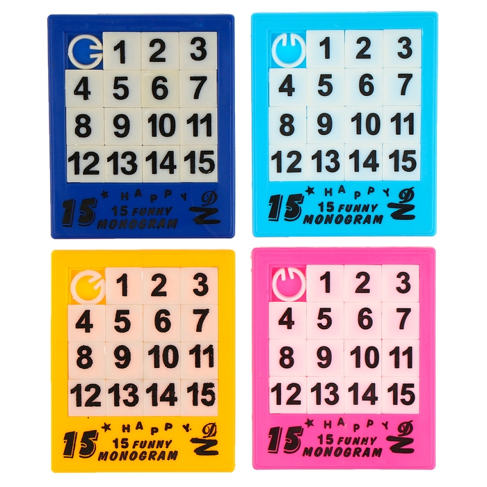 Головоломка-пятнашка &laquo;Собери цифры&raquo;, цвета МИКС