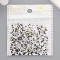 Бисер стекло 11/0 "Матовый. Меланж чёрно-белый" 10 гр