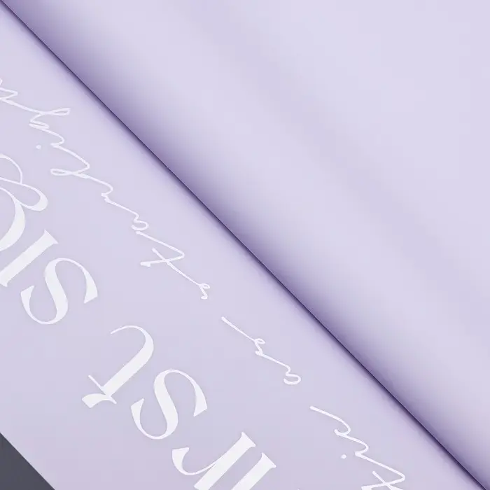 Пленка для цветов матовая, &laquo;Любовь&raquo;, 58&times;58 см, фиолетовый