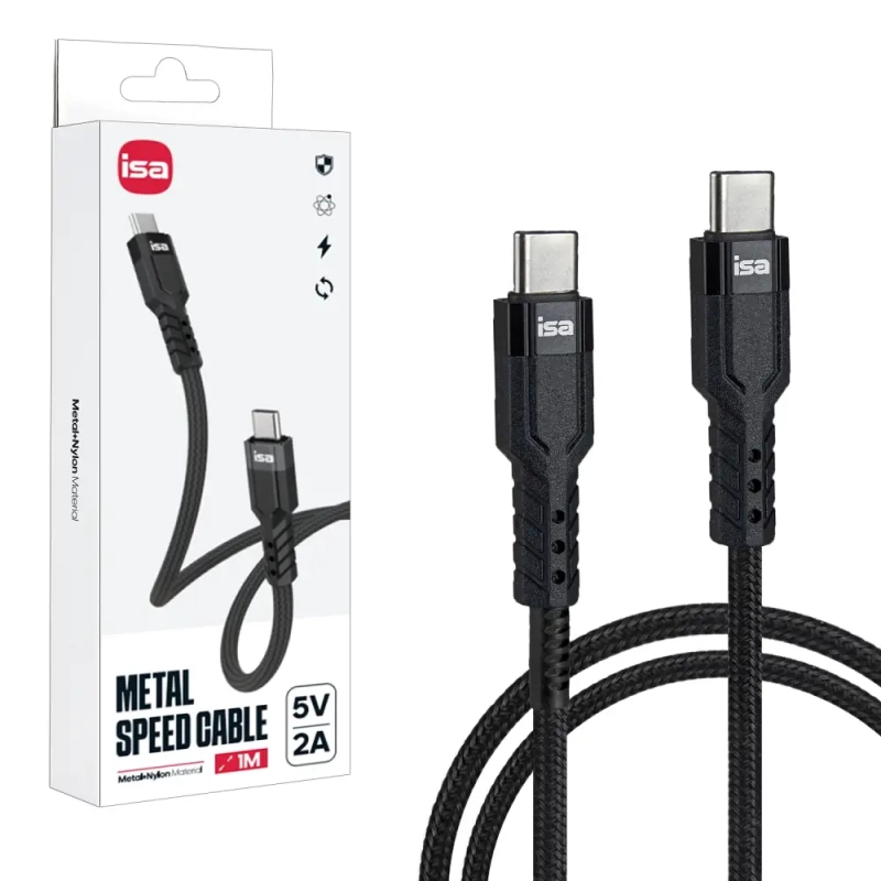 Кабель BX-8 Type-C на Type-C 1m 2A ISA черный