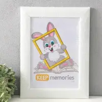 Фоторамка для фото 21х30 см (с ножкой) "Luxe Elegance" пластик, белый, (пластик экран)