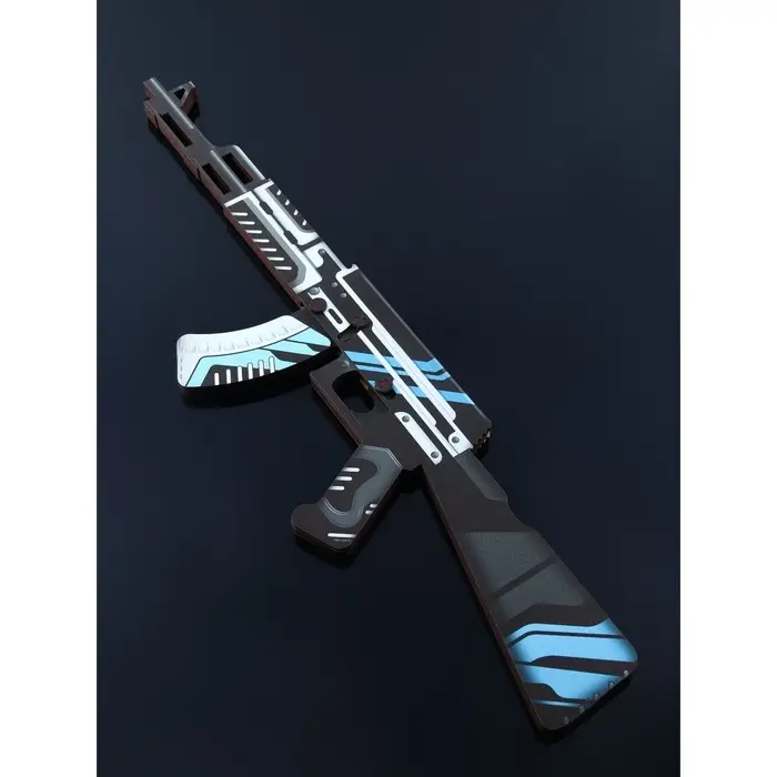 Набор сувенирное оружие &laquo;Геометрия&raquo;, автомат, пистолет, нож охотничий, 3 шт