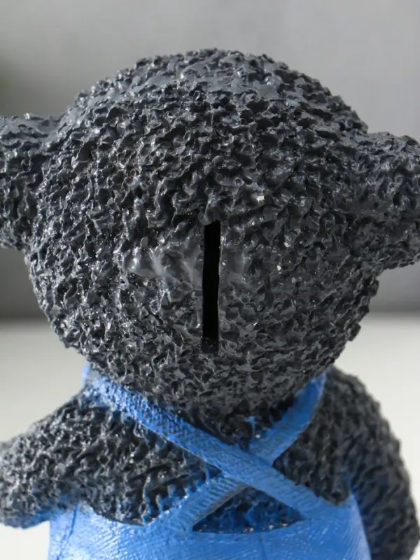 Копилка "Мишка в джинсах" серый, 19,5х13х11 см