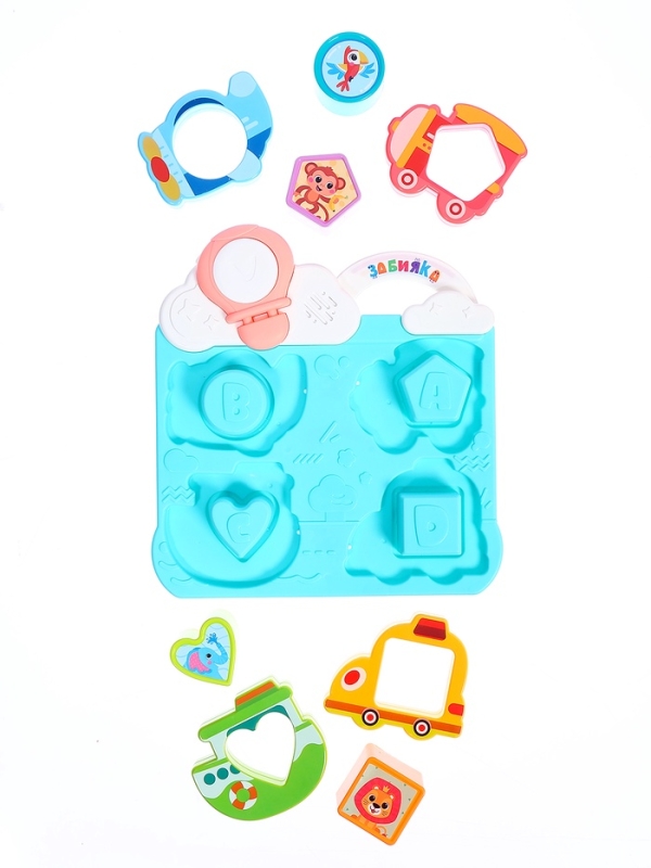 ЗАБИЯКА Музыкальная игрушка "Бизидоска" SL-07256 транспорт, звук, свет, цвет МИКС