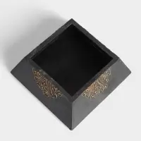 Шкатулка &laquo;Пирамидка&raquo;, 15&times;15&times;20 см, МДФ, чёрная