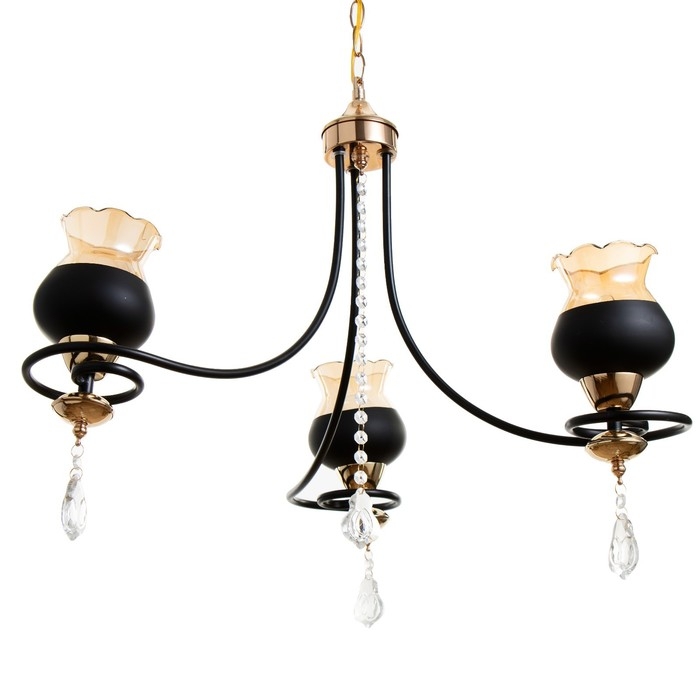 Люстра "Лира" 3хЕ27 40Вт черный 60х60х85 см BayerLux