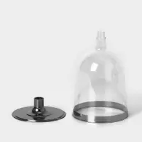 Бокал пластиковый одноразовый для вина &laquo;Кристалл&raquo;, 200 мл, с металлизированными каемками, цвет прозрачный, 6 шт/уп