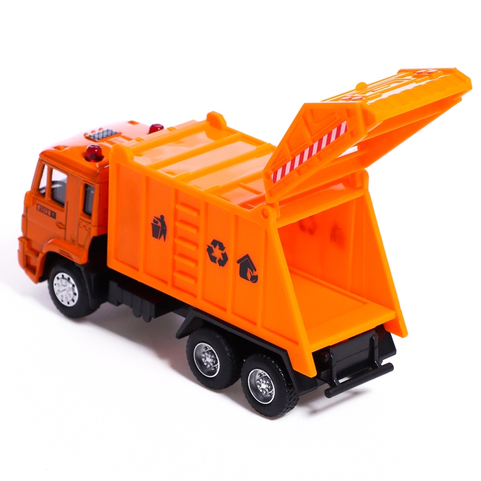 Грузовик металлический &laquo;КАМАЗ. Мусоровоз&raquo;, инерционный, 1:54, цвет оранжевый