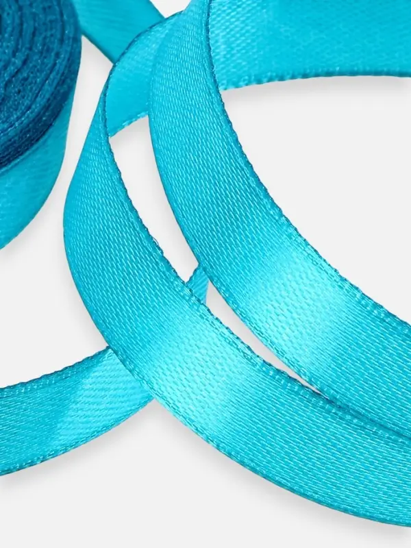 Лента атласная, 12 мм, 23&plusmn;1 м, голубая №47