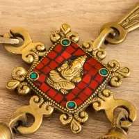 Сувенир подвеска "Ганеша" латунь 18,5х11 см