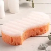 Губка для тела массажная &laquo;Наслаждение&raquo;, 18&times;9,5&times;5 см, цвет МИКС