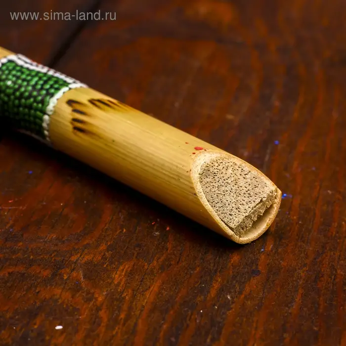 Сувенирный музыкальный инструмент "Свисток с узорами" 15х1х1 см МИКС